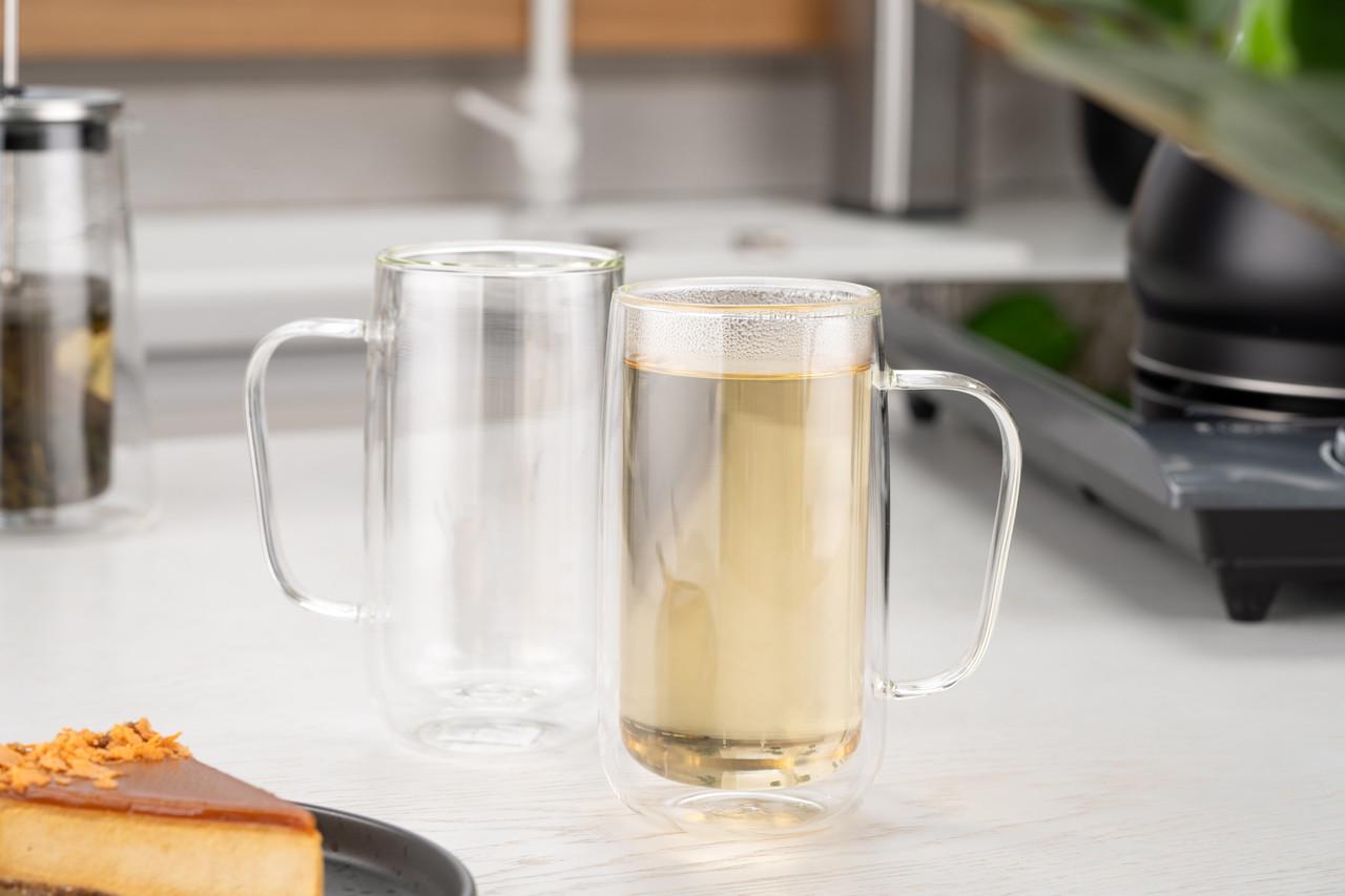 Чашки с двойными стенками Ardesto стеклянные 400 мл 2 шт. (iz16180) - фото 2 Чашки с двойными стенками Ardesto стеклянные 400 мл 2 шт. (iz16180) - фото 2