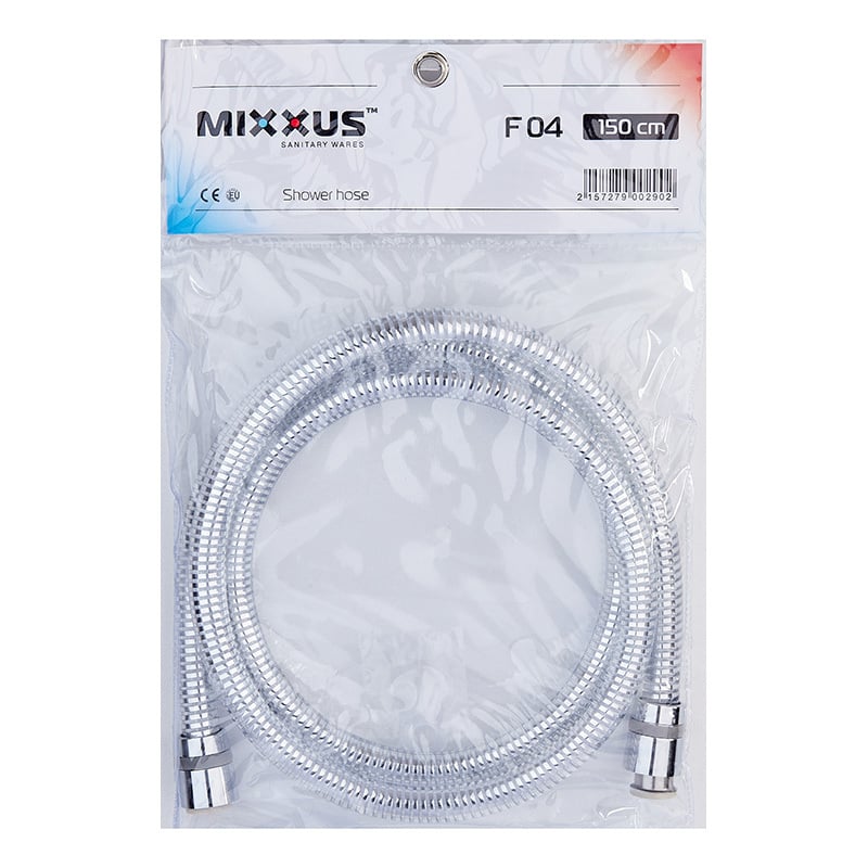 Шланг для душу в металевому обплетені MIXXUS Lumi.F04 HO0029 1500 мм Хром (216333) Шланг для душу в металевому обплетені MIXXUS Lumi.F04 HO0029 1500 мм Хром (216333)