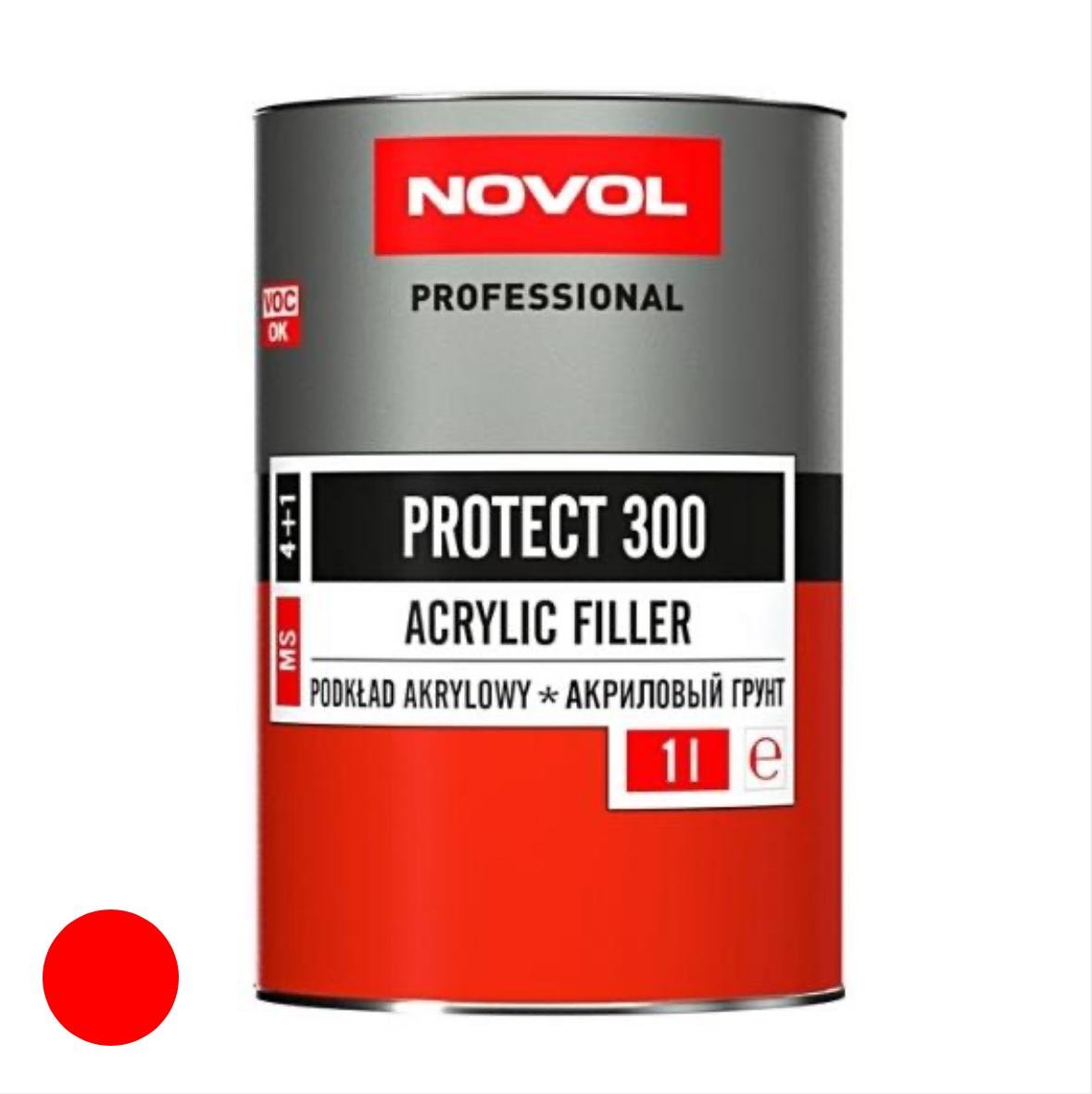 Ґрунт акриловий 4+1 NOVOL PROTECT 300 Червоний - фото 2