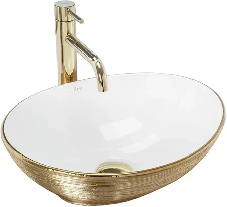 Умивальник Rea Sofia Brush Gold (ReaU3697)