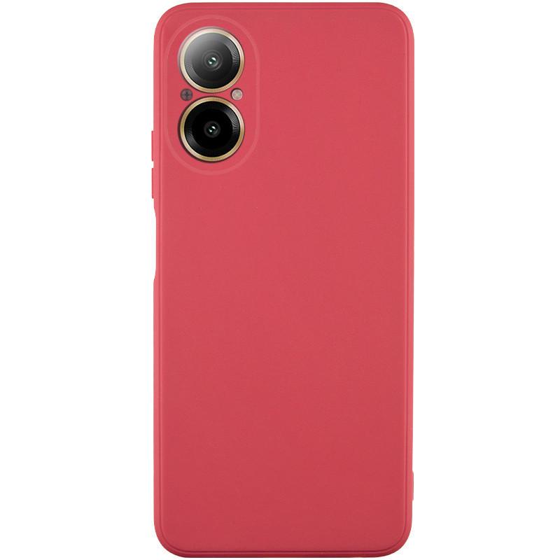 Противоударный Силиконовый чехол Candy Full Camera для Realme C67 4G Красный/Camellia
