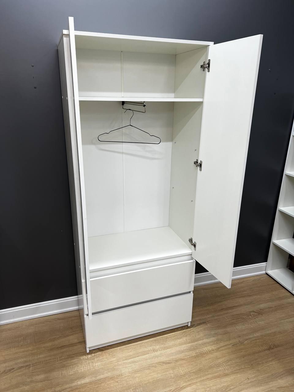 Шафа Кватро 2+2 з висувним вішаком 800х1990х470 мм Білий - фото 4 Шафа Кватро 2+2 з висувним вішаком 800х1990х470 мм Білий - фото 4