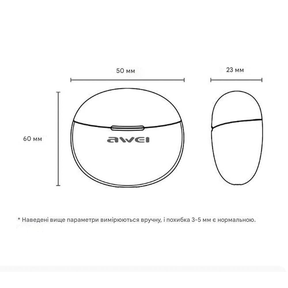 Наушники беспроводные Awei T87 Mini Wireless Earbuds Bluetooth Hi-Fi Stereo Black (180135) - фото 7 Наушники беспроводные Awei T87 Mini Wireless Earbuds Bluetooth Hi-Fi Stereo Black (180135) - фото 7