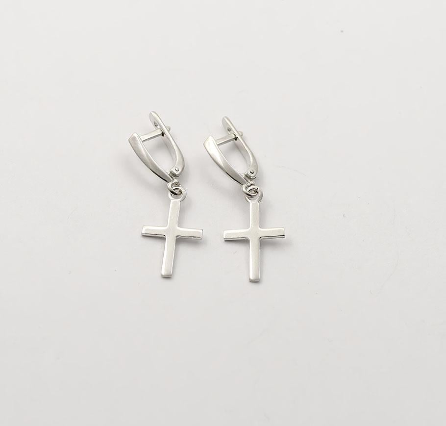 Серьги из серебра Maxi Silver 9191 Кресты (89191)