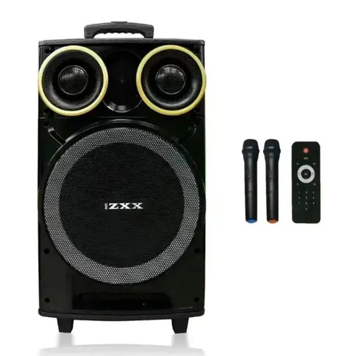 Колонка портативная беспроводная ZXX-9191 Bluetooth 3000 W 93 дБ 4 Ом с подсветкой FM-радио пультом ДУ и микрофоном 67х38х32 см Колонка портативная беспроводная ZXX-9191 Bluetooth 3000 W 93 дБ 4 Ом с подсветкой FM-радио пультом ДУ и микрофоном 67х38х32 см