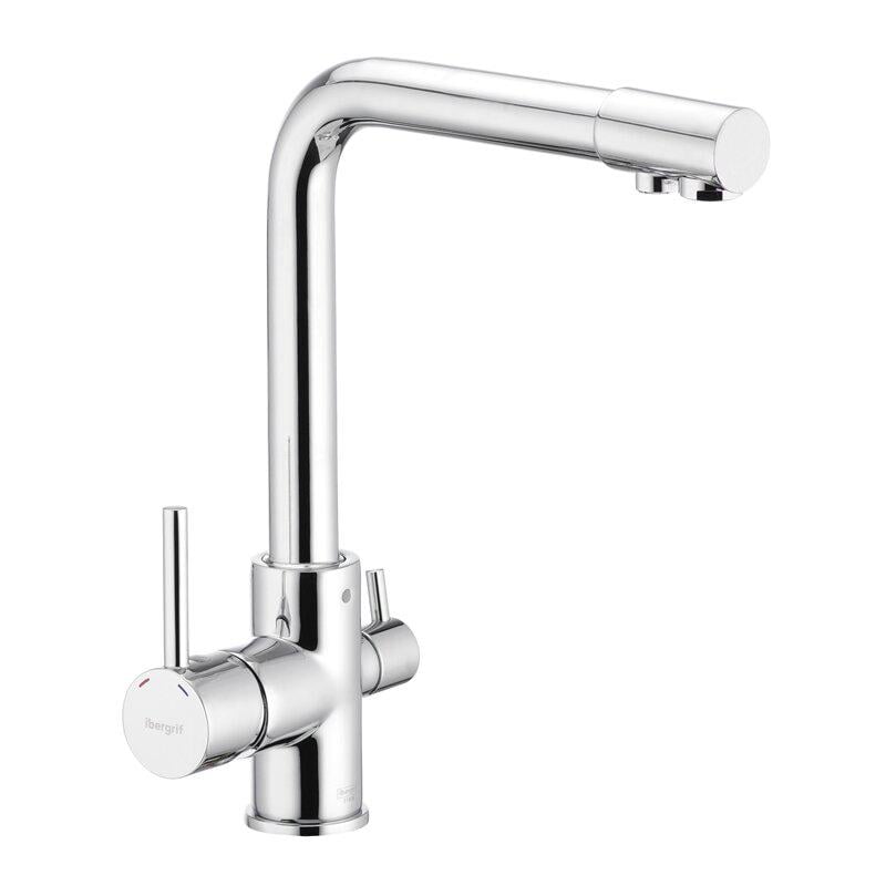 Смеситель для кухни IBERGRIF M22109 IB0074 на две воды Хром (63245)
