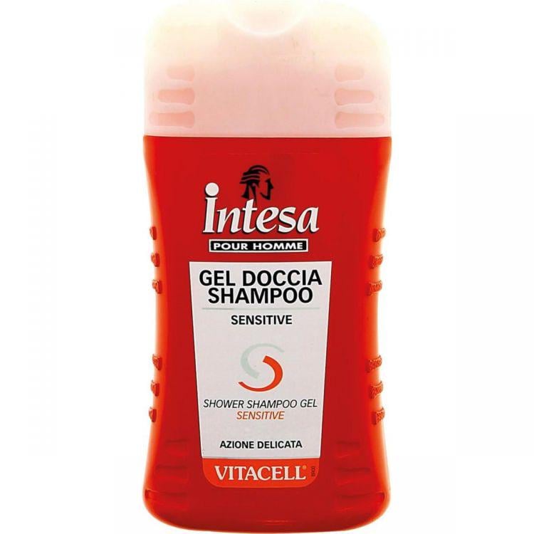 Гель для душа/шампунь мужской ​Intesa Pour Homme Sensitive Vitacell 2в1  250 мл (8003510008742)