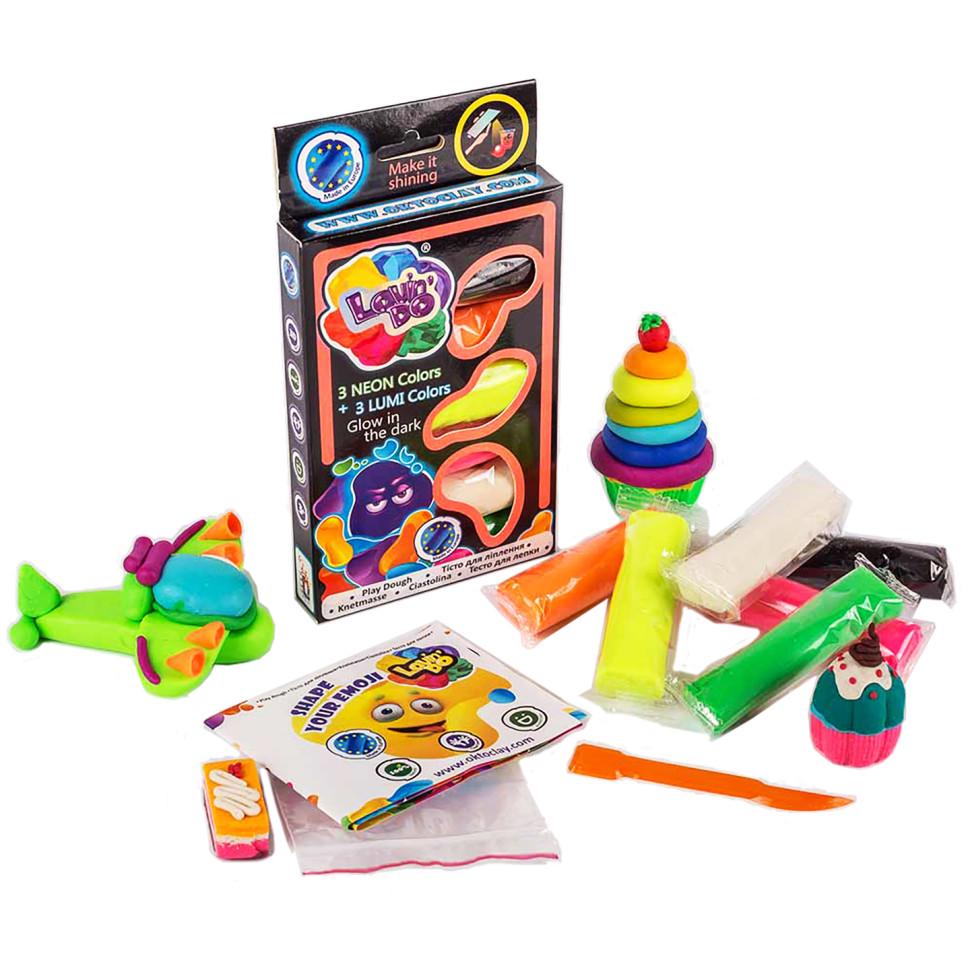 Набір тіста для ліплення Lovin'Do Асорті 6 кольорів Люмі (41018)