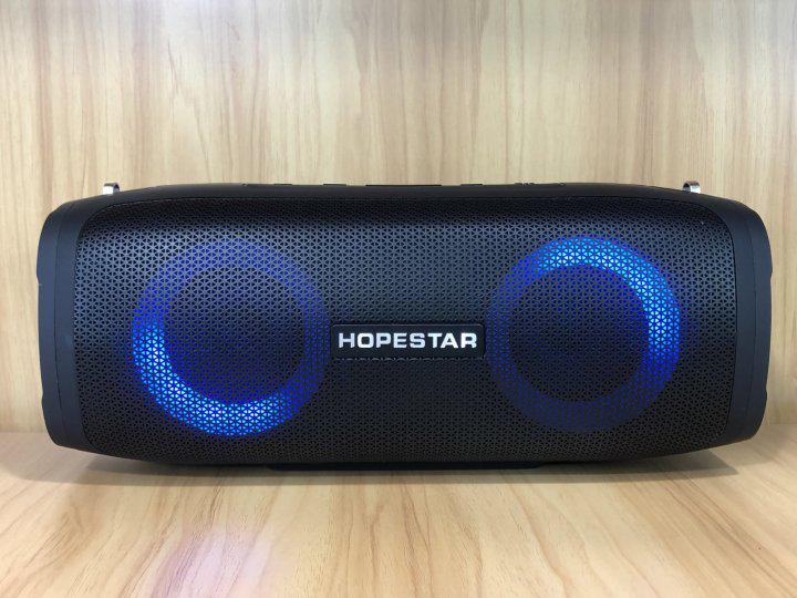 Портативна бездротова колонка Hopestar A6 Party з підсвічуванням та вологозахистом Чорний - фото 8