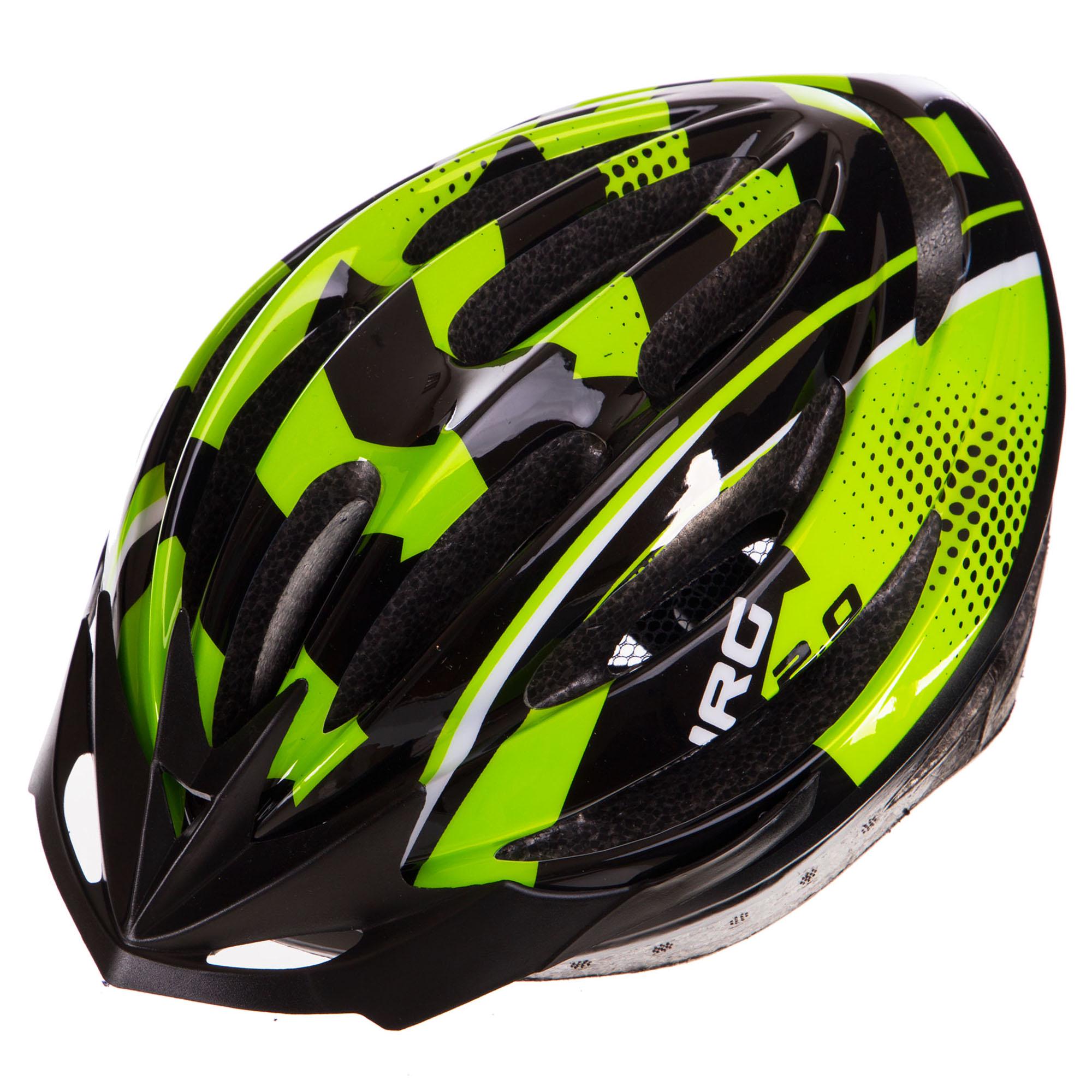 Велошлем крос-кантри Zelart HB13 M 55-58 см Чорно-зелений (NA003001)