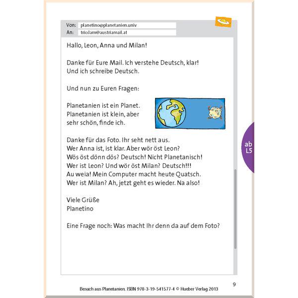 Книга для чтения Planetino 1 Leseheft: Besuch aus Planetanien - фото 4