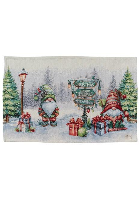 Серветка гобеленова з люрексом Різдвяне багаття 30х50 см (36427)