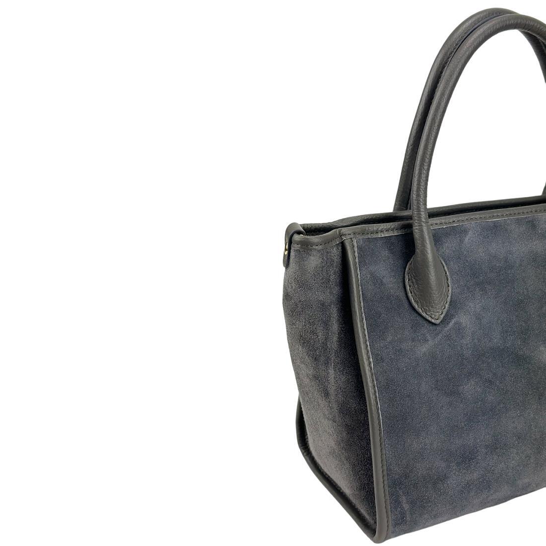 Жіноча сумка Royal Bag F-IT-7685DG замшева Сірий (8023) - фото 7 Жіноча сумка Royal Bag F-IT-7685DG замшева Сірий (8023) - фото 7