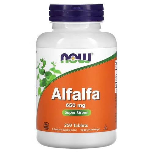 Люцерна NOW Alfalfa 650 мг 250 Tablets (NOW-02620)