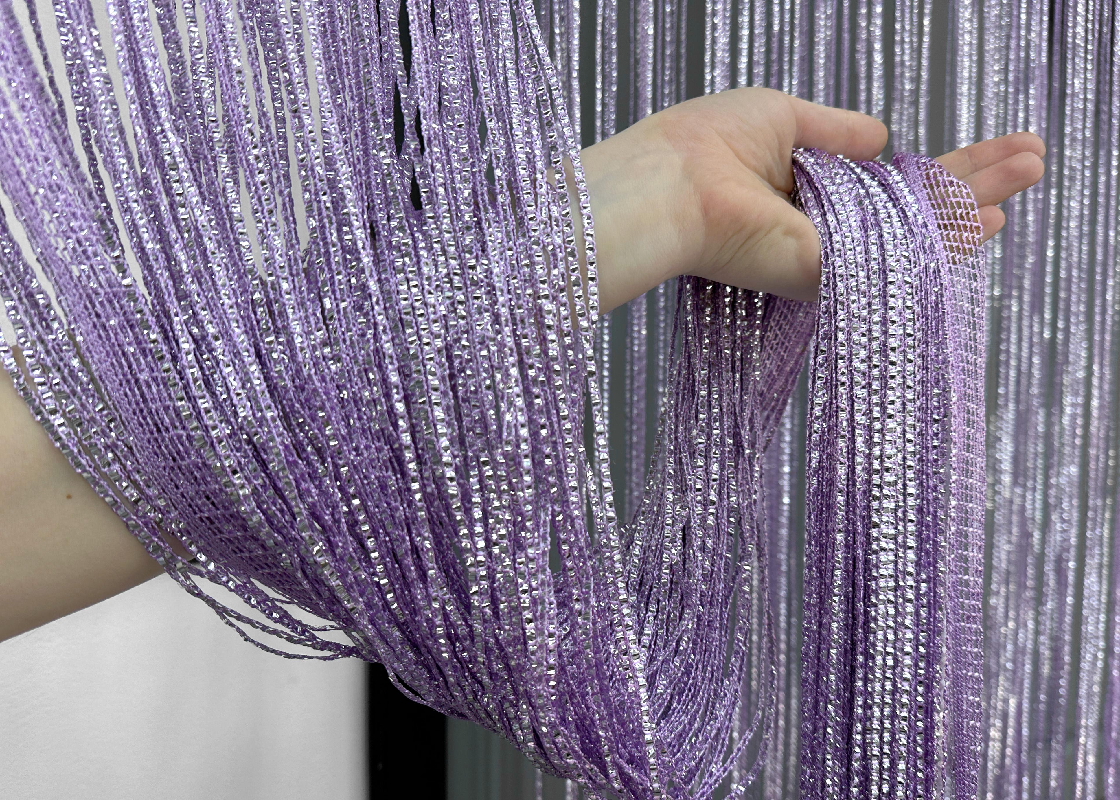 Штори-нитки Rovi Premium з люрексом 300х300 см Бузковий (61-111) - фото 5 Штори-нитки Rovi Premium з люрексом 300х300 см Бузковий (61-111) - фото 5