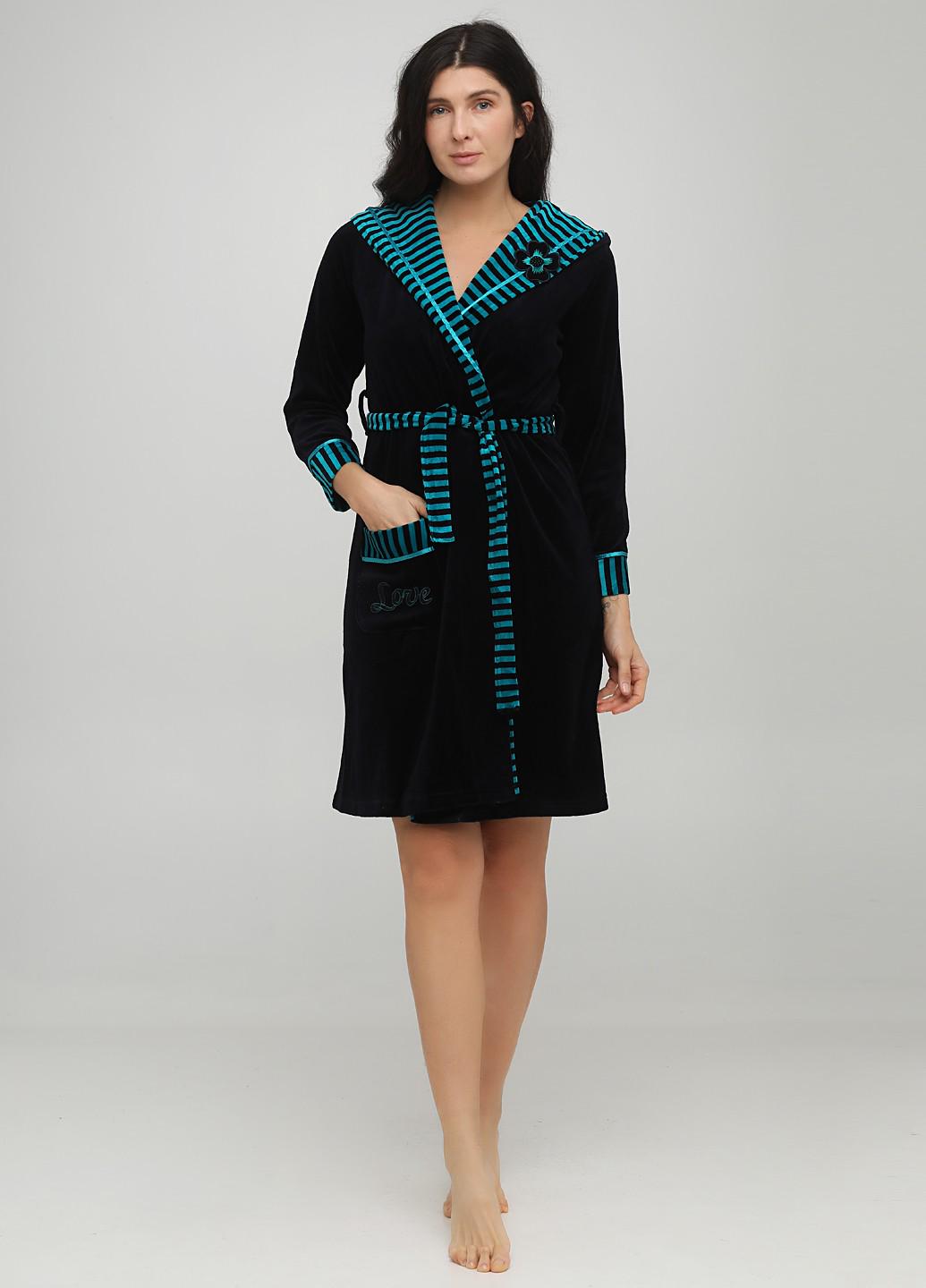 Домашний женский халат Romeo Life 2XL Синий (1630-20) Домашний женский халат Romeo Life 2XL Синий (1630-20)