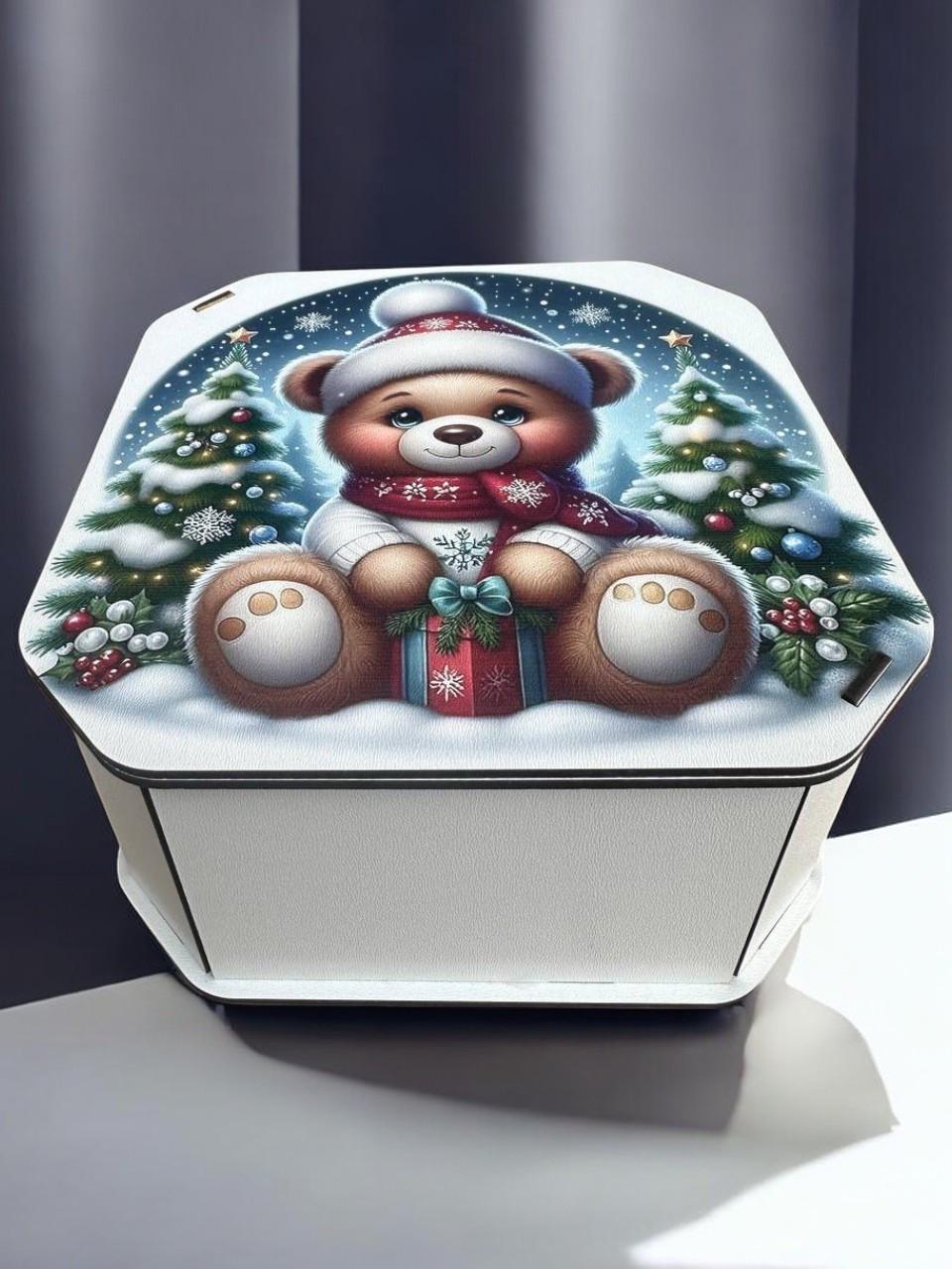 Подарочная коробка квадратная №3 ХДФ 29x29x10 см (2430490368)