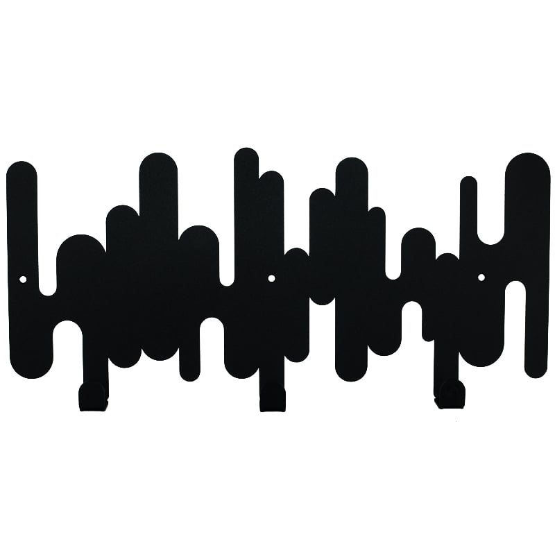 Вешалка настенная Glozis H-099 37х17 см Rhythm Black (62860a45d978243e2116d793)