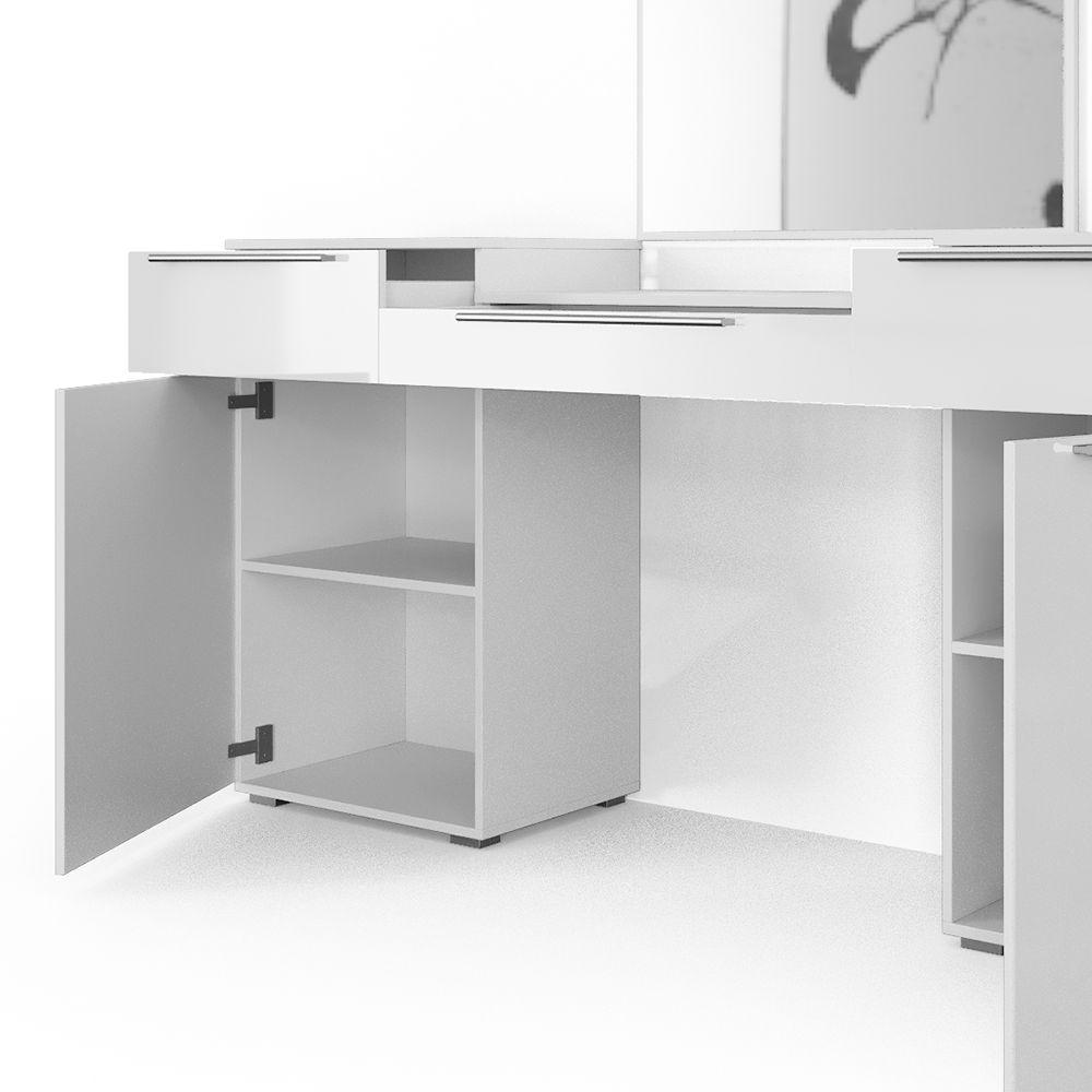 Туалетный столик Vicco Lilli со стулом 190x90 Белый глянец - фото 6 Туалетный столик Vicco Lilli со стулом 190x90 Белый глянец - фото 6