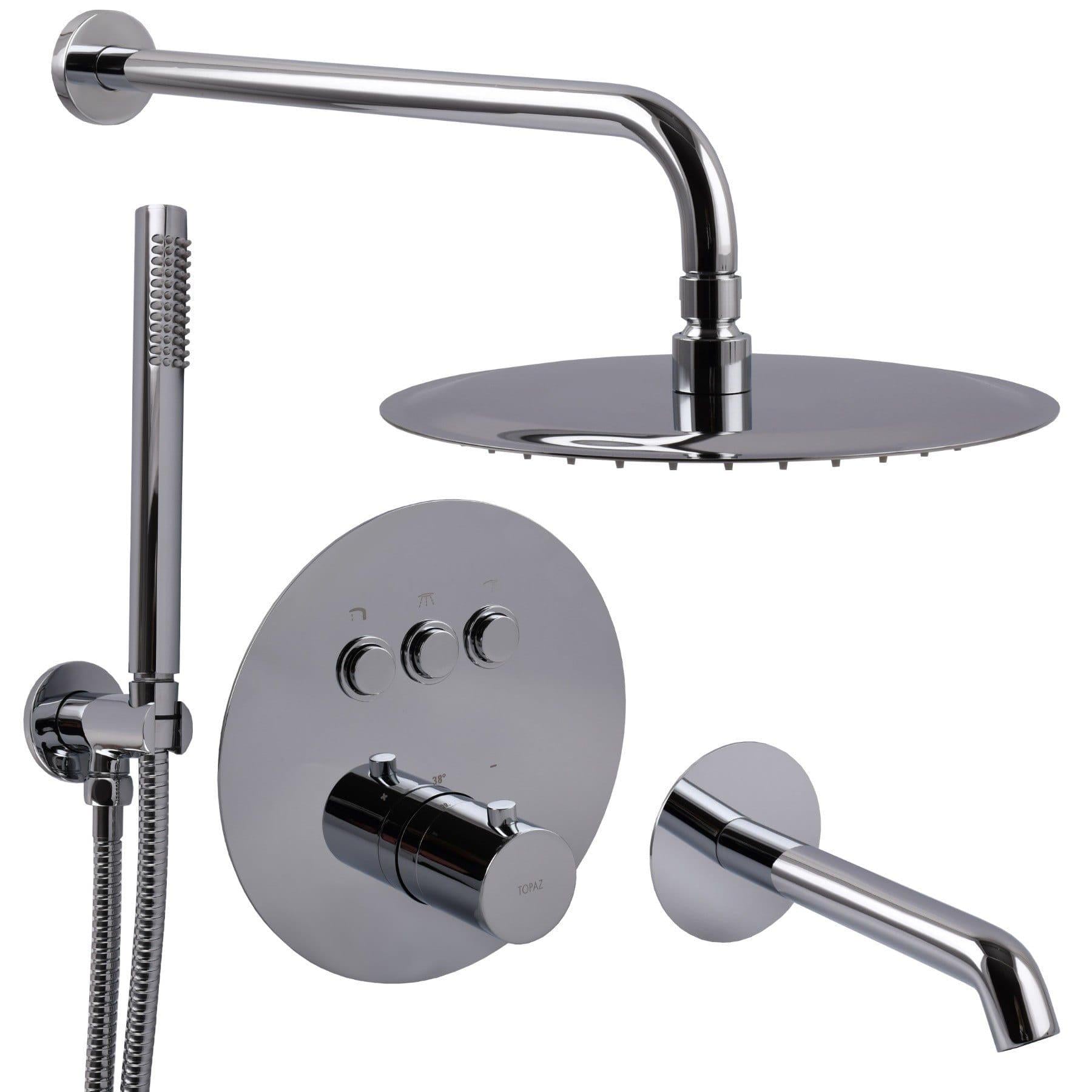 Душевая система TOPAZ Loft TLF 32117-L06-C-Termostat с термостатом латунь Хром (GSR-000030876)