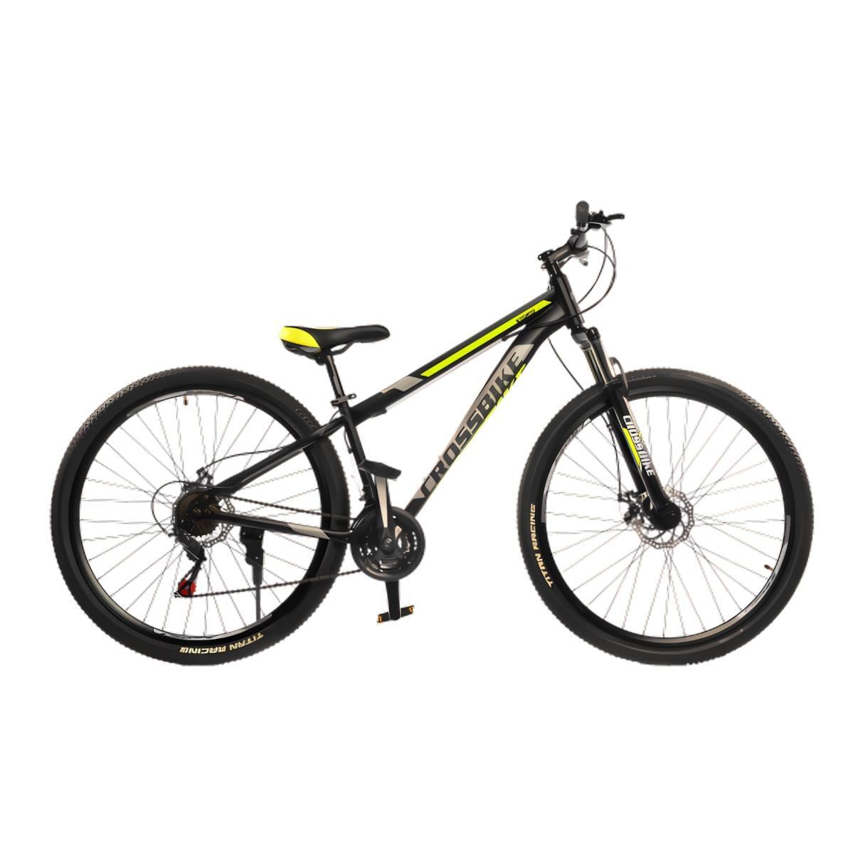 Велосипед CrossBike Storm 2024 29" 17" Чорний/Жовтий (318)