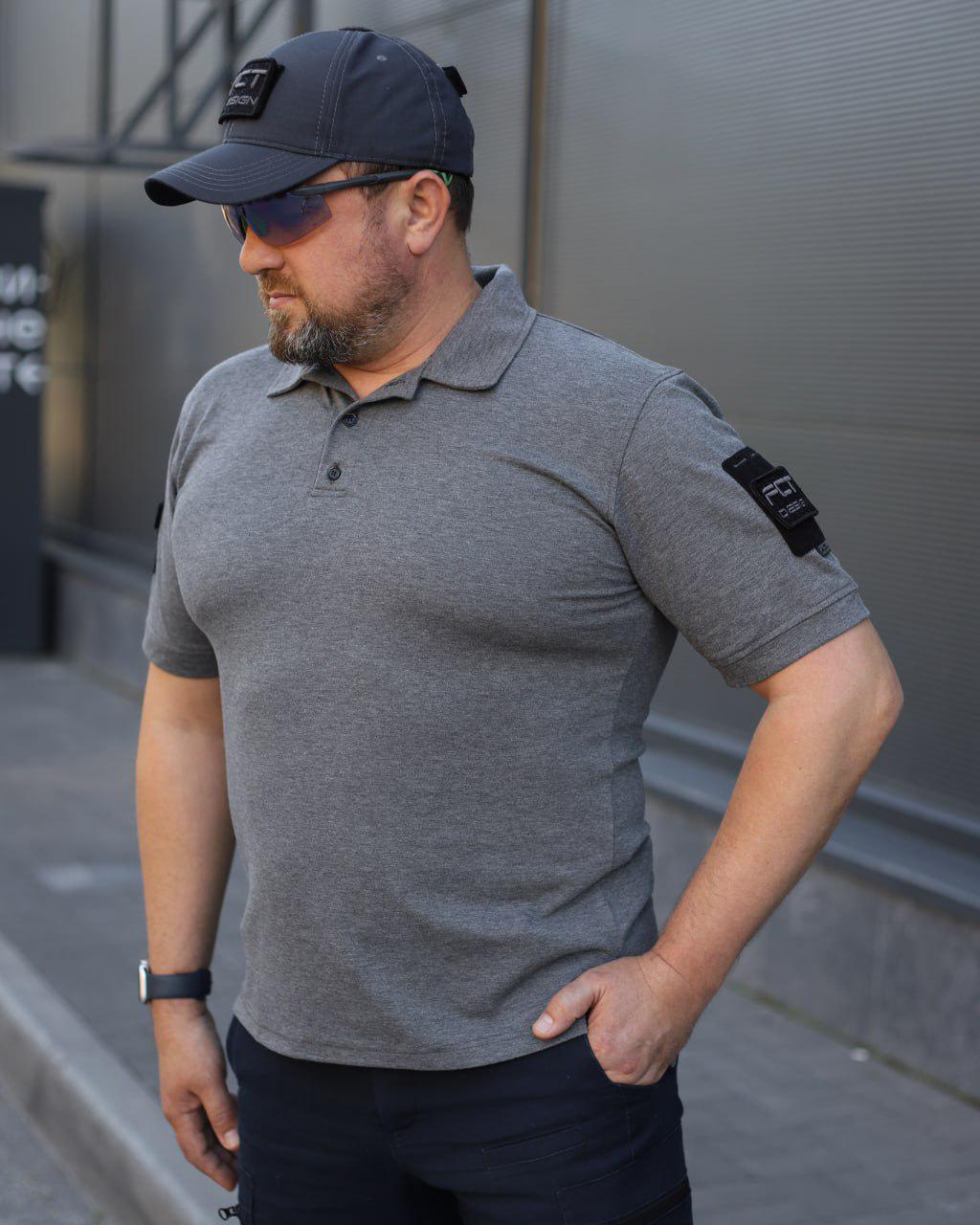 Поло FCT Design хлопок р. 46 Серый - фото 3 Поло FCT Design хлопок р. 46 Серый - фото 3