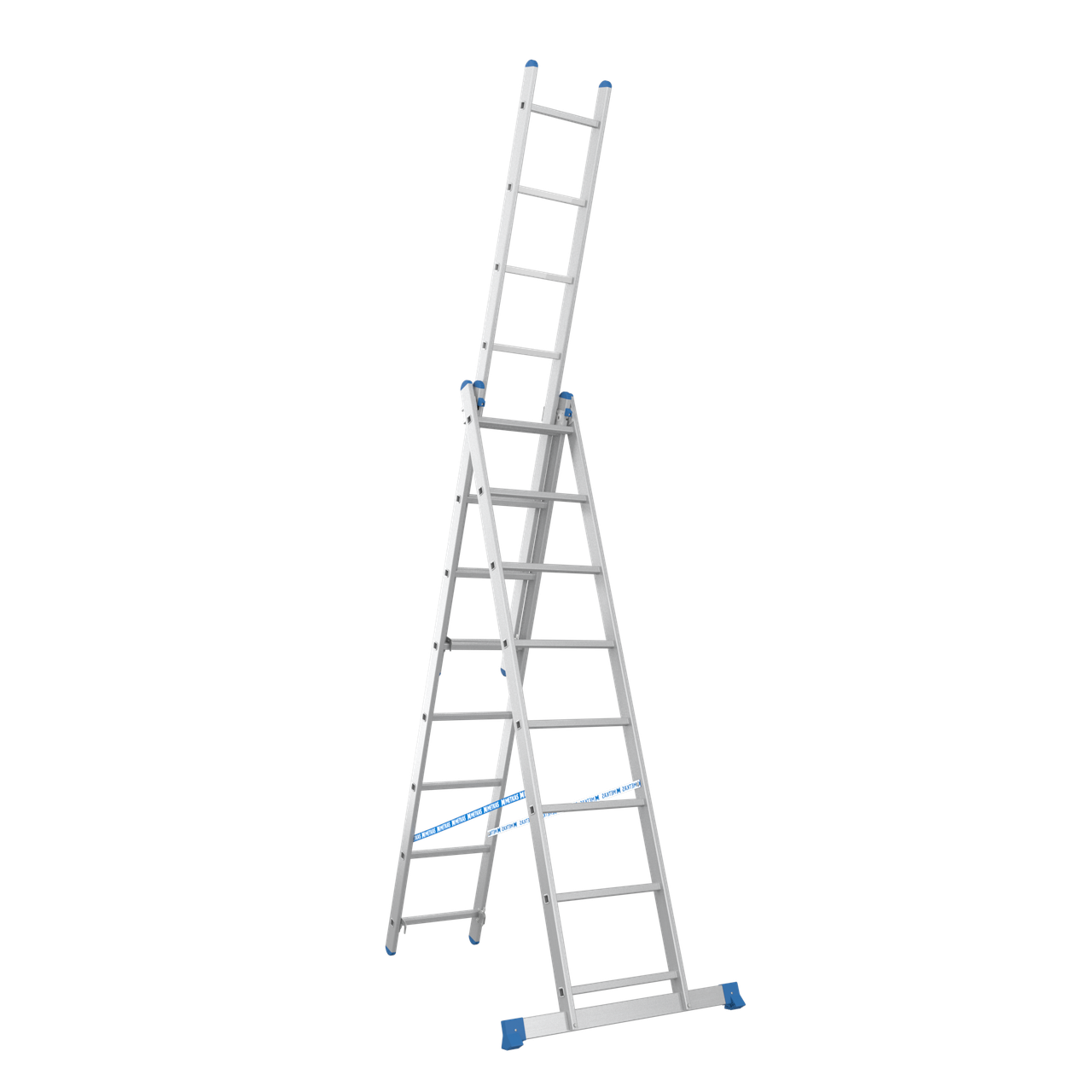 Драбина-стрем'янка алюмінієва Skladcom 3х8 трисекційна 4,43 м - фото 1 Драбина-стрем'янка алюмінієва Skladcom 3х8 трисекційна 4,43 м - фото 1
