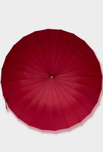 Парасоля-тростина напівавтомат 24 спиці Бордовий (15-120)