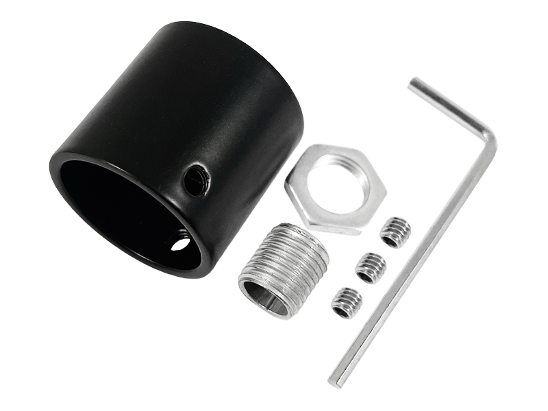 Заглушка LEDUA СП-8 для силиконового LED профиля ⌀ 22 мм с отверстием для кабеля Черный (8494)