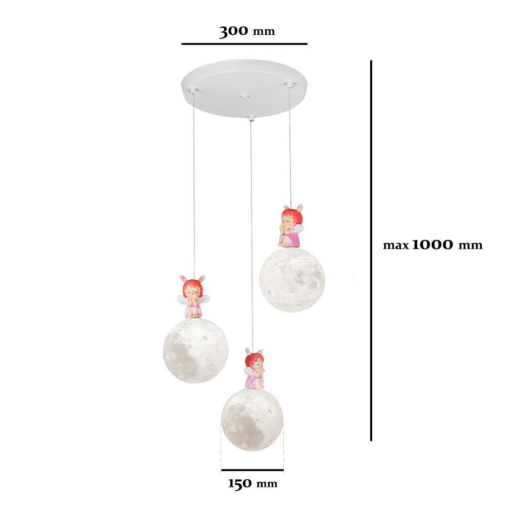 Підвісний світильник Levistella 782150-3/300 GL Дівчинка на три плафони (2435410695) - фото 3 Підвісний світильник Levistella 782150-3/300 GL Дівчинка на три плафони (2435410695) - фото 3