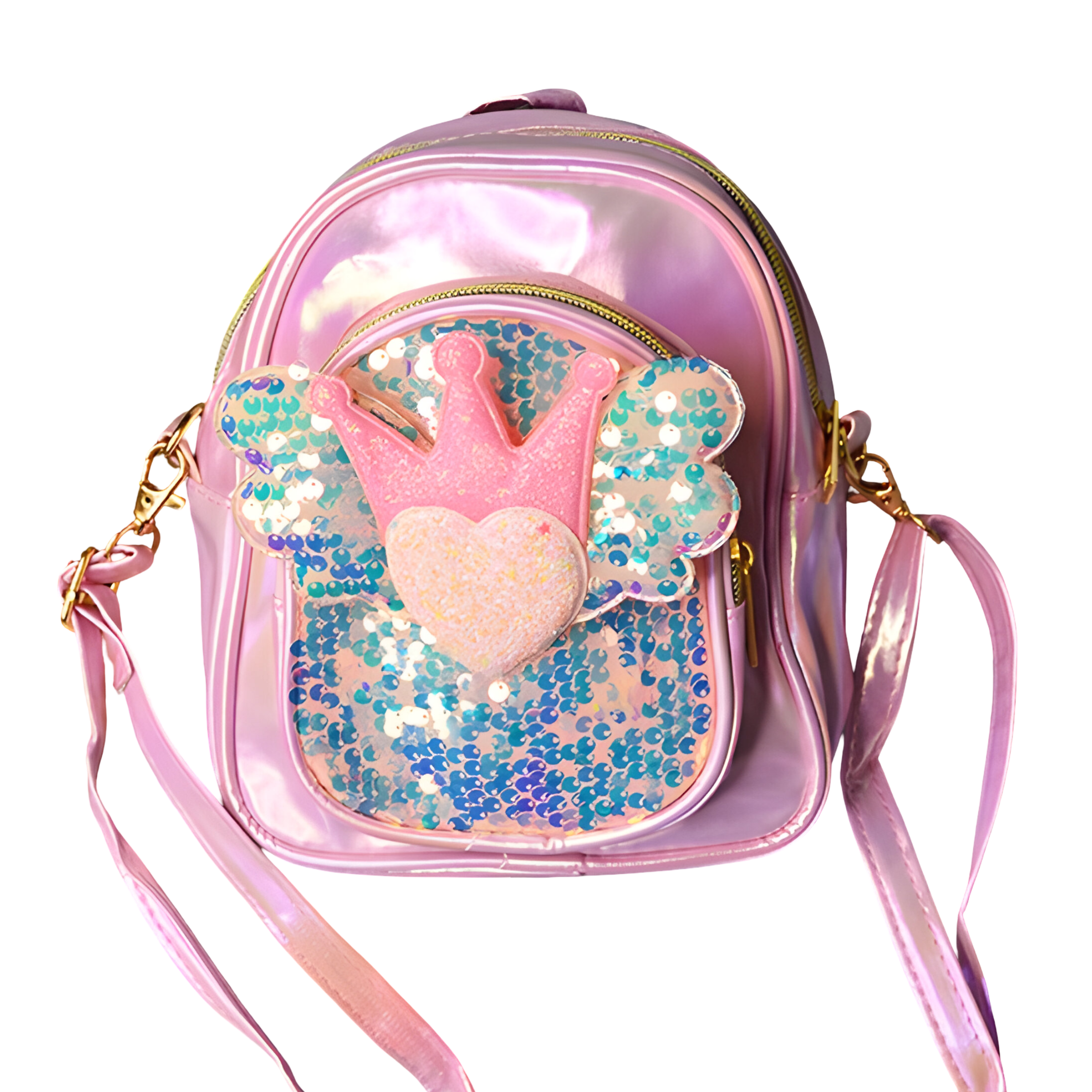 Детский рюкзак с пайетками Розовый (24-485) Детский рюкзак с пайетками Розовый (24-485)