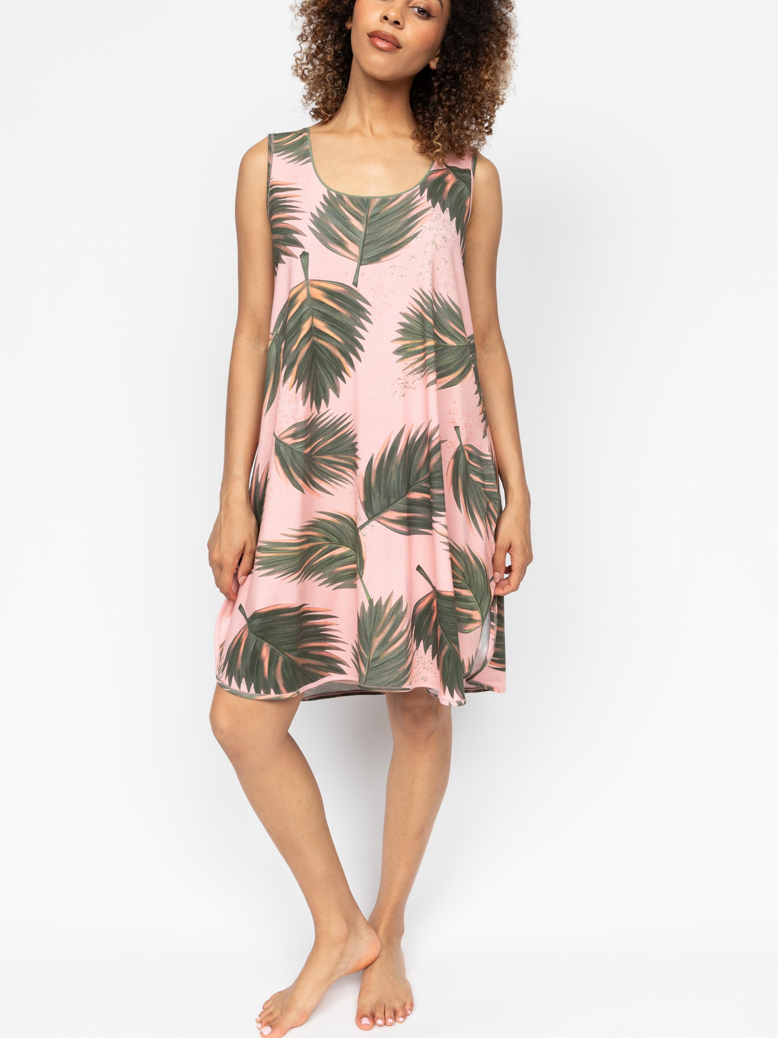 Рубашка ночная CYBERJAMMIES Lea 0697г. 12/M Розовый с принтом листьев (5051877561144)