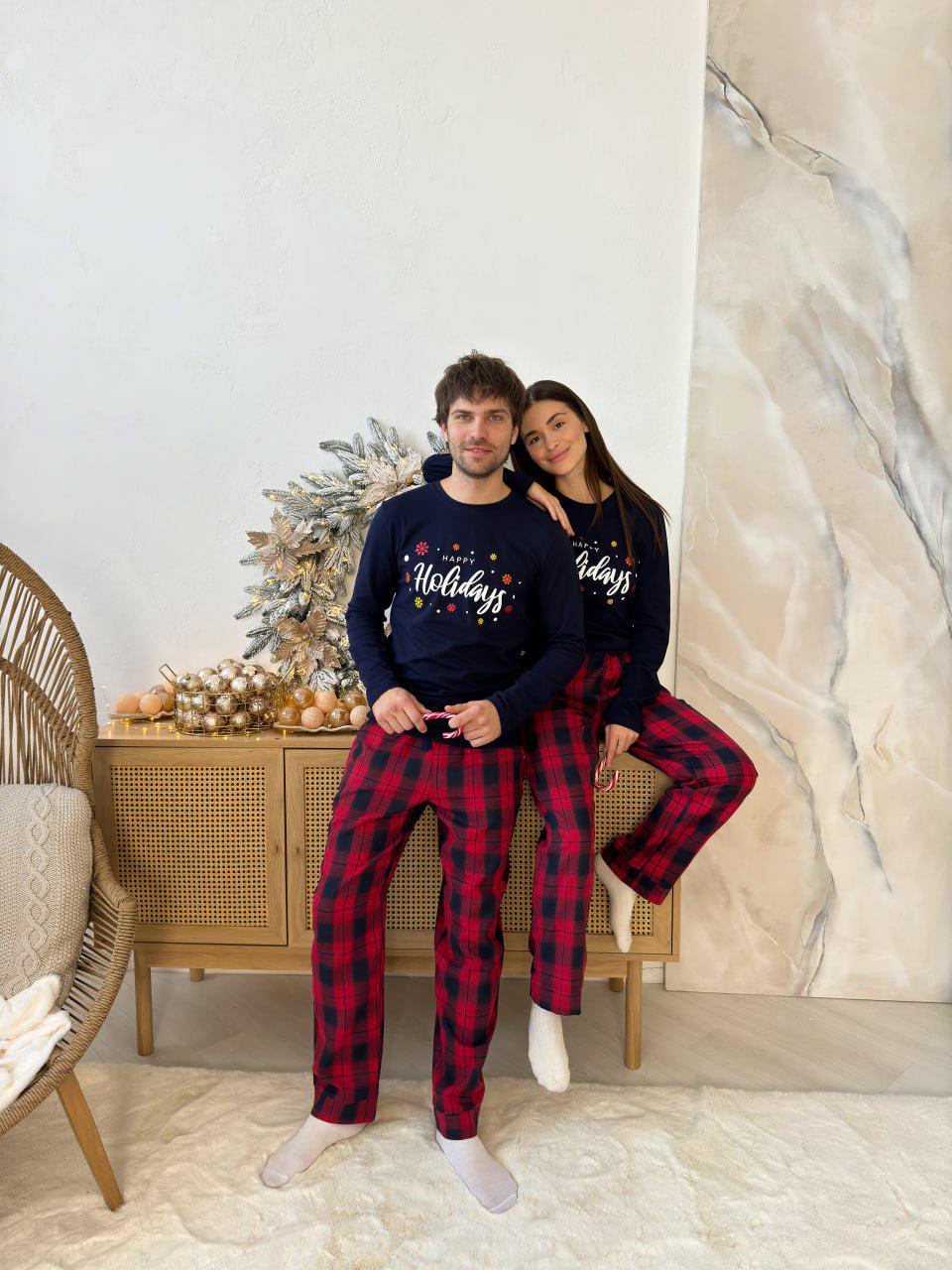 Пижамы парные мужская и женская Глен с начесом M (F220PF22PLW21) - фото 2