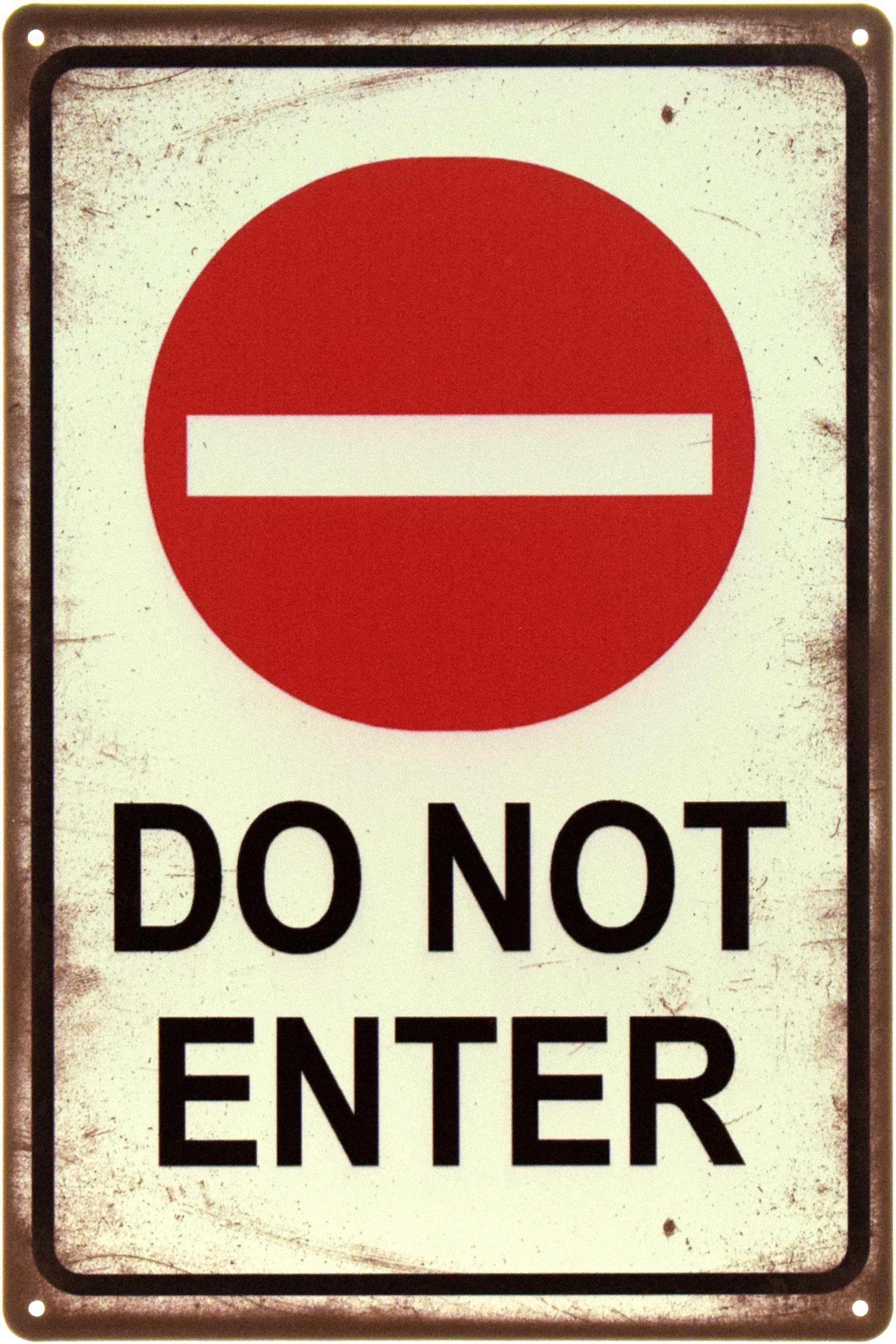 Табличка металлическая "Do Not Enter" 20x30 см (ms-104456)