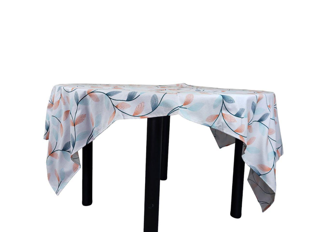 Скатерть на кухонный стол с веточками 140x110 см Белый (1615) - фото 4