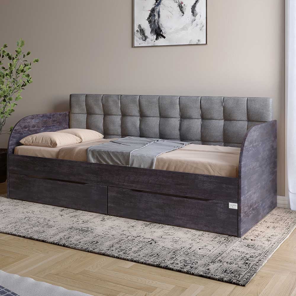 Ліжко односпальне Lion Л-7 Лілі-95 90x200 см Бетон темний (LION-041088)