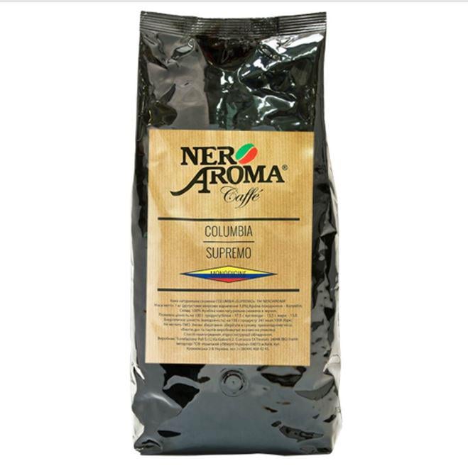Кофе в зернах Nero Aroma Columbia Supremo 1 кг (34827371)