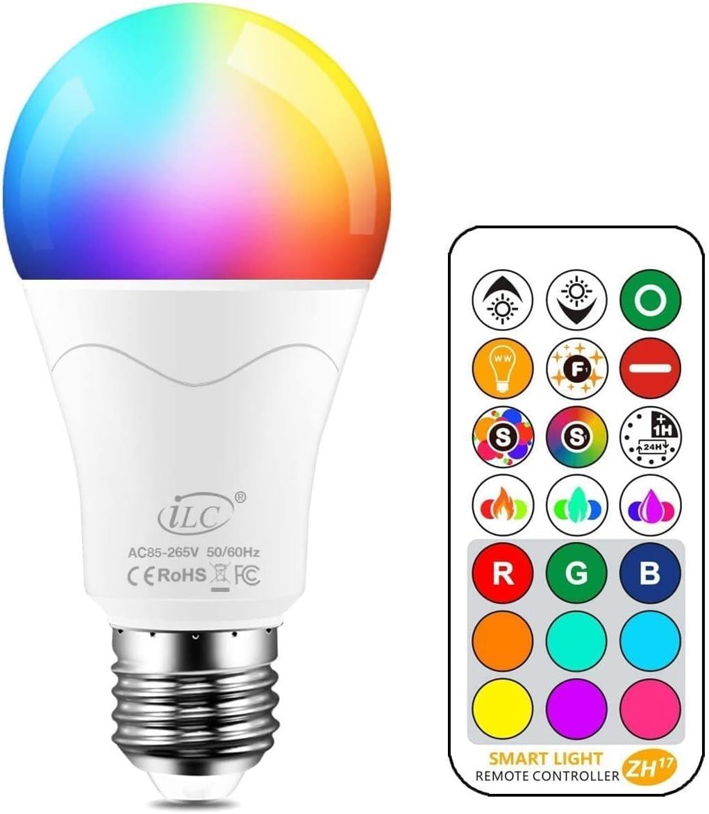 Светодиодная лампа ilc заменяет лампу мощностью 60 Вт 1050 люмен RGB