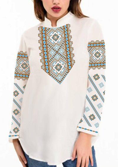 Заготовка для вышивки нитями или бисером рубашка СЖ-122 домотканое полотно Заготовка для вышивки нитями или бисером рубашка СЖ-122 домотканое полотно