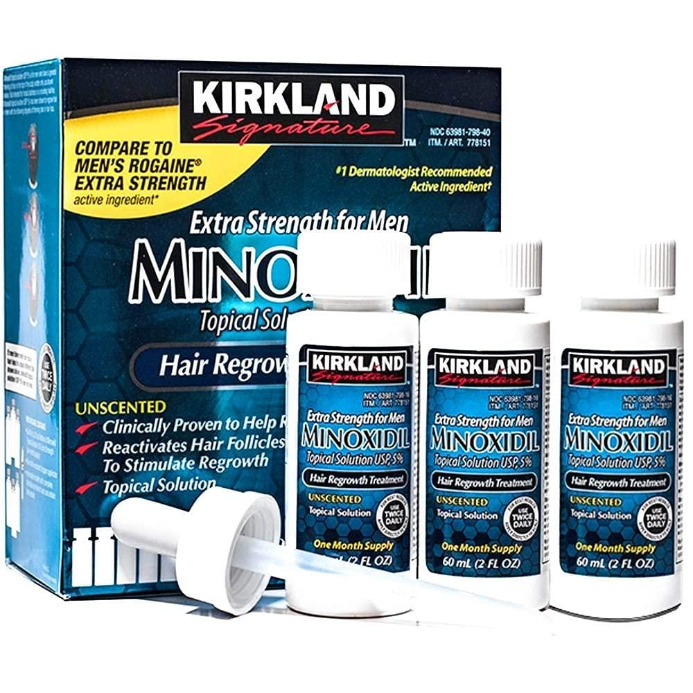 Лосьон для восстановления роста волос Kirkland Minoxidil 5% с дозатором 3 шт. 60 мл (0002) - фото 2