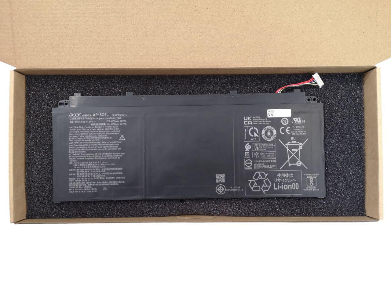 Акумулятор для Acer Aspire Swift 5 SF514-51/AP15O5L/AP1505L 4670 mAh 53,9Wh (22296408)