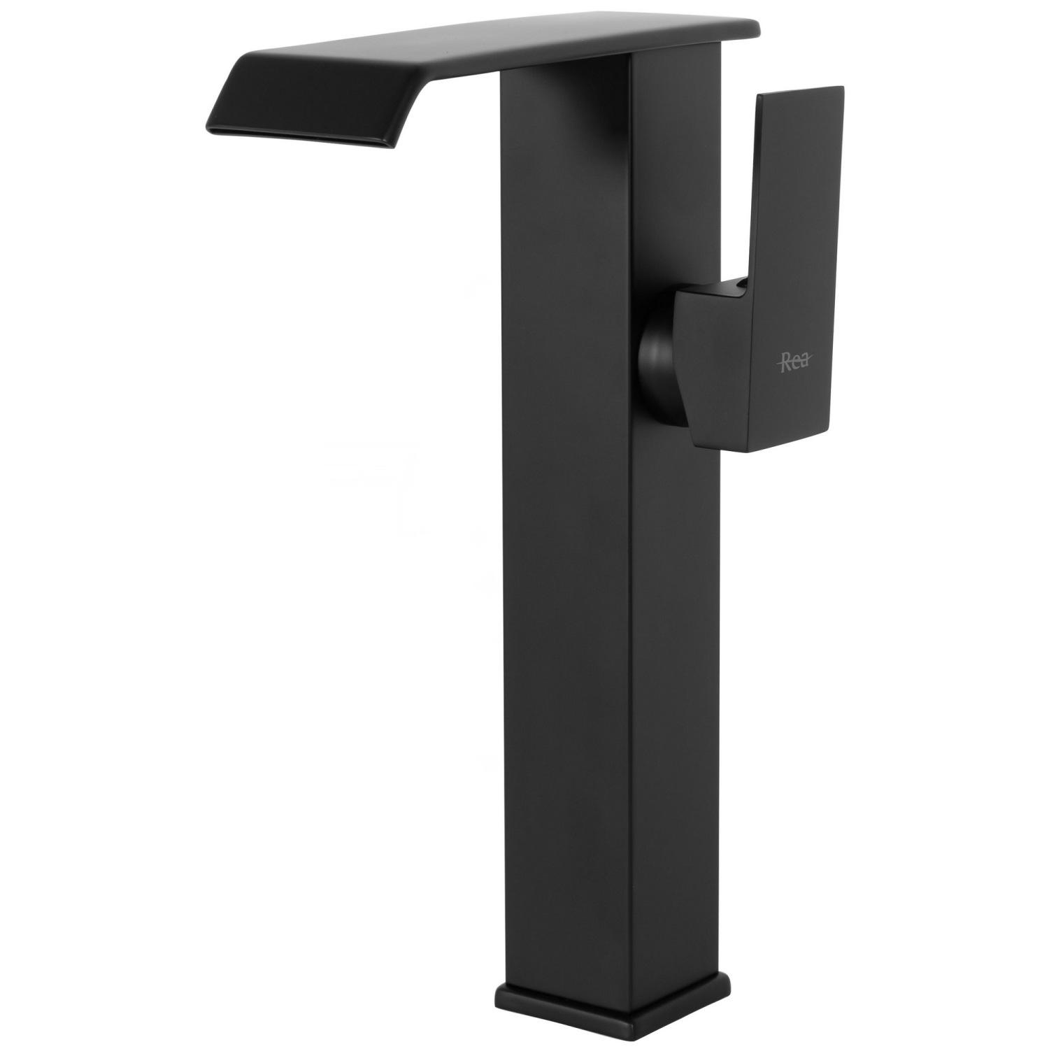 Смеситель для умывальника CUBO REA B8012 KENT reac-00000000419 высокий однорычажный Черный (165224)