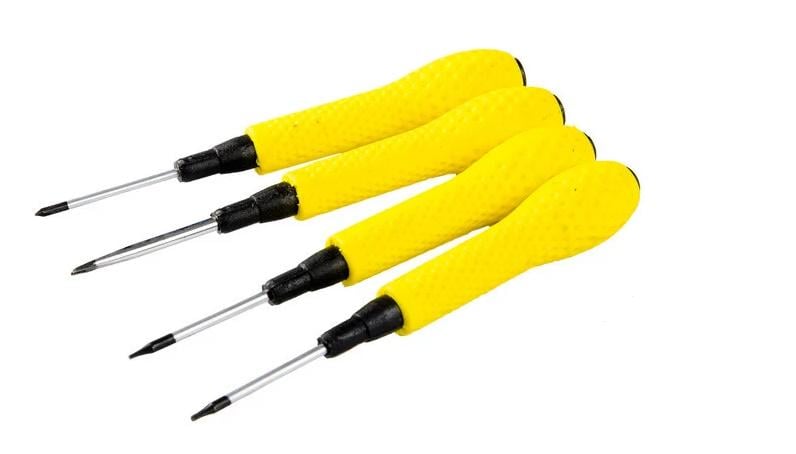 Набор отверток Mastertool 4 шт. точные T5/T6/PH00/Spanner Черный/Желтый (40-0190)