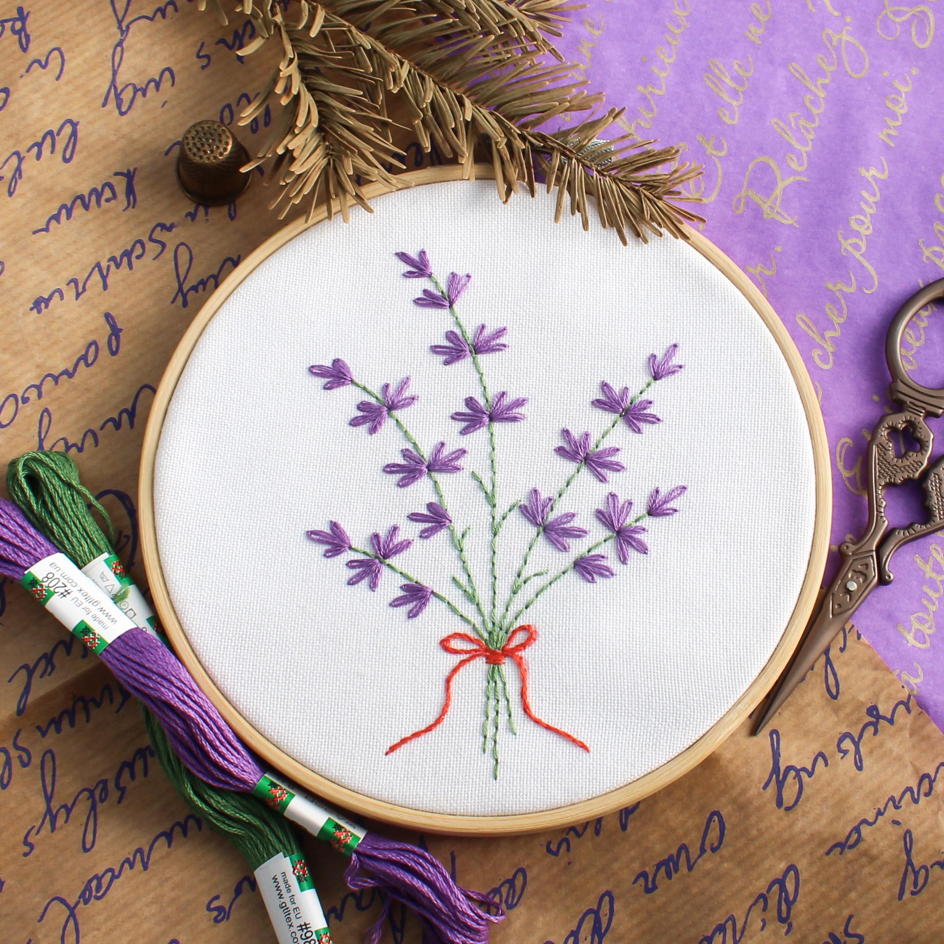 Набор для вышивки с пяльцами Лаванда