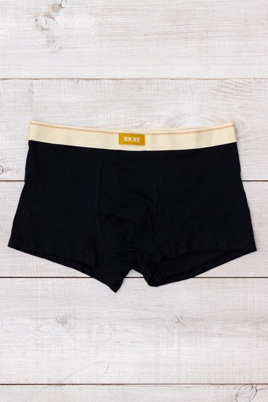 Труси-боксери однотонні чоловічі з смужками Носи Своє 3XL Чорний (16002)