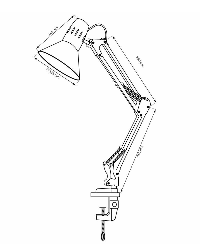 Настільна лампа Goldlux 327536 Worker E27 1x10W IP20 Wh (24549597) - фото 8 Настільна лампа Goldlux 327536 Worker E27 1x10W IP20 Wh (24549597) - фото 8