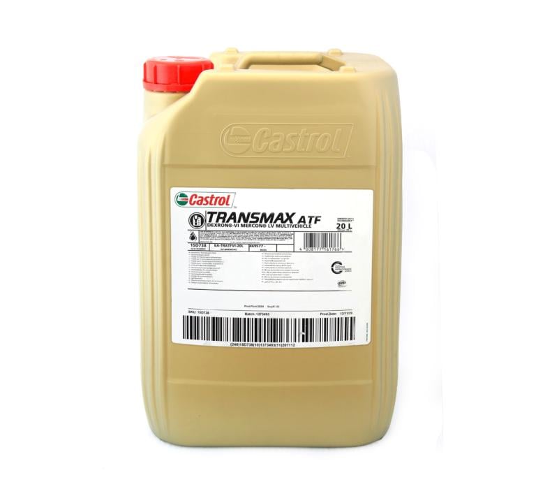 Трансмісійна олива Castrol TRANSMAX ATF DEXRON-VI MERCON LV MULTIVEHICLE 20 л