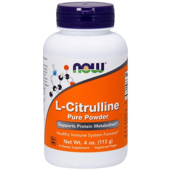 Цитруллин NOW Foods L-Citrulline Pure Powder 4 oz 113 г 75 порций NOW-00214