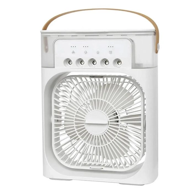 Вентилятор портативний з підсвічуванням AIR COOLER FAN 9418 Білий