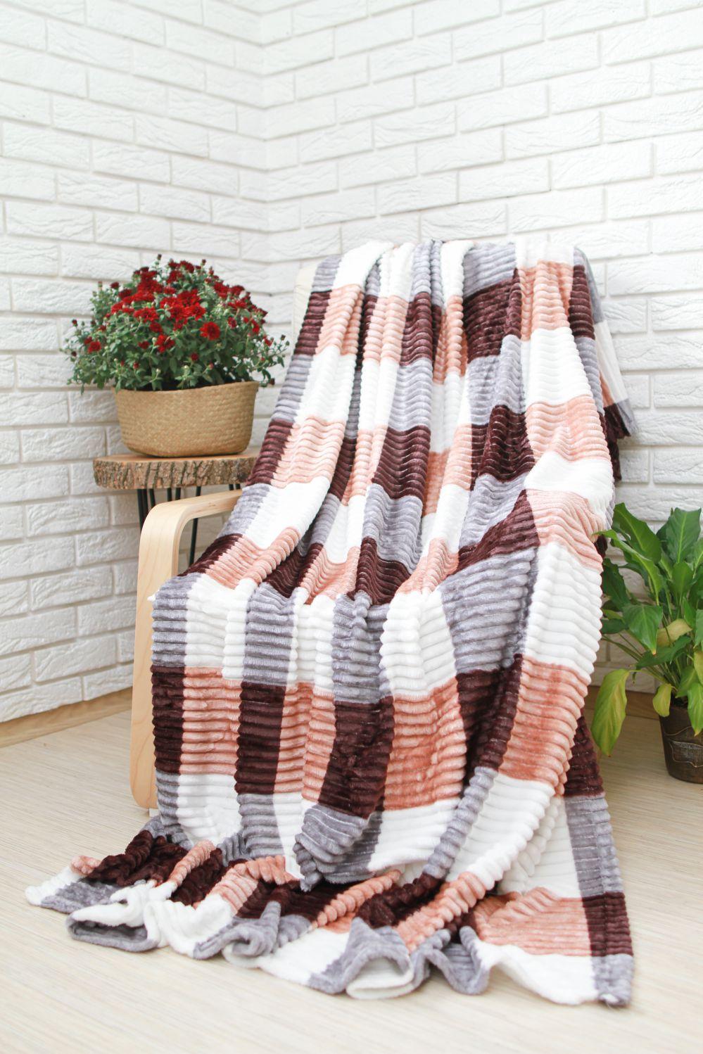 Плед Collection world Кольорова клітинка 160х200 см 100% поліестер 9984847 Шоколадний (DR014113) Плед Collection world Кольорова клітинка 160х200 см 100% поліестер 9984847 Шоколадний (DR014113)